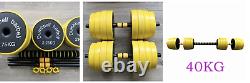 88lbs Adjustable Dumbbell Set Pair Barbell Dumbbells New Gym Workout Cap