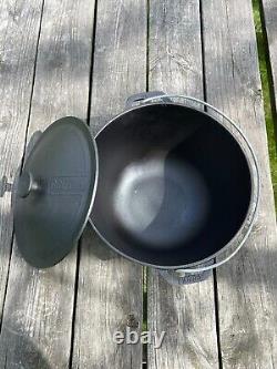 8L Tourist Cast Iron Cauldron Kazan with Lid