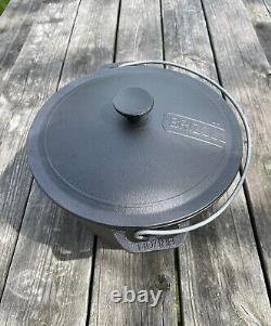 8L Tourist Cast Iron Cauldron Kazan with Lid