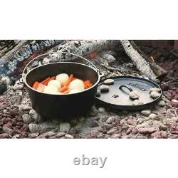 8 Qt. Cast Iron Deep Dutch Oven With Lid And Bail Handle Lodge Camp Quart /