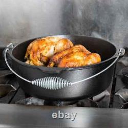 8 Qt. Cast Iron Deep Dutch Oven With Lid And Bail Handle Lodge Camp Quart /