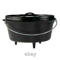 8 Qt. Cast Iron Deep Dutch Oven With Lid And Bail Handle Lodge Camp Quart /