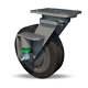 8 Ultraglide Xc Polyurethane On Cast Iron Swivel Caster Wheel, 1450 Lbs Load Ca