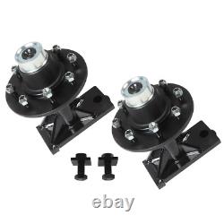 8 x 6.5 Lug 8000LB Shipping Container Wheels, Bolt-on Spindle Kit NEW(Pair)