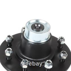 8 x 6.5 Lug 8000LB Shipping Container Wheels, Bolt-on Spindle Kit NEW(Pair)