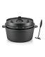 9 Quart Pre-seasoned Cast Iron Dutch Oven With Lid And Lid Lifter Tool Outdoo