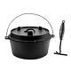 9 Quart Pre-seasoned Cast Iron Dutch Oven With Lid And Lid Lifter Tool Outdoo