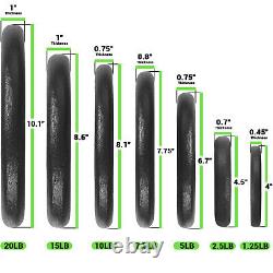 A2ZCARE Standard Cast Iron Weight Plates 1-Inch Center-Hole (15 lbs Four)