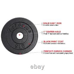A2ZCARE Standard Cast Iron Weight Plates 1-Inch Center-Hole (95 Lbs)
