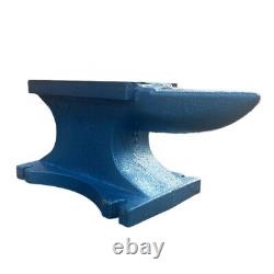 AGT 200 lb Cast-Iron Blacksmith Anvil 100 kg Heat Treated Long Single Round Horn