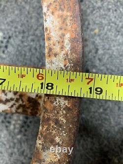 ANTIQUE CAST IRON WHEEL 18.75 OVERALL COAL MINE CAR CART WHEEL FARM, 32 lbs