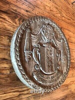 ANTIQUE MEDALLION PLAQUE WEST SIDE HGWY CAST IRON NYC Rare 70 Lbs 18x2 NYLOGO