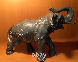 ANTIQUE VINTAGE 8 lb. HUBLEY CAST IRON CIRCUS ELEPHANT DOORSTOP