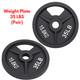 A Pair Of Cast Iron Weight Plates 2 Olympic Weight Plates 2.5lb-90lbs