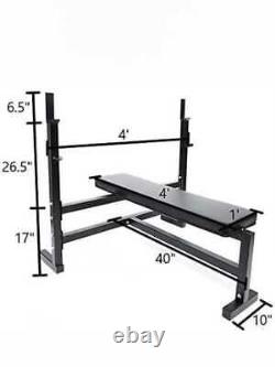 Ader Olympic Bench Press and Olympic 300 Lbs Gray Set