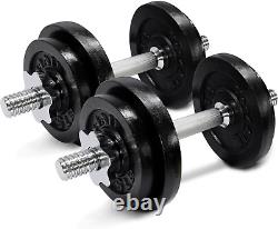 Adjustable Cast Iron Dumbbell Sets 2-In-1 40/50/52.5/60/105 to 200LBS with Alloy