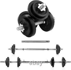 Adjustable Cast Iron Dumbbell Sets 40-200LBS with Connector Option Weights Set f