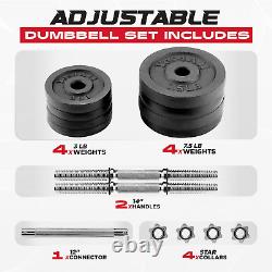 Adjustable Cast Iron Dumbbell Sets 40-200LBS with Connector Option Weights Set f