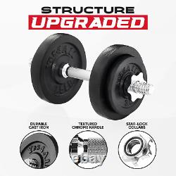 Adjustable Cast Iron Dumbbell Sets 40-200LBS with Connector Option Weights Set f