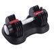 Adjustable Dumbbell 5 To 25 Lb Single Black Or Red Similar To Bowflex Selecttech
