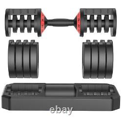 Adjustable Dumbbell 6.5-44 lbs Home Fitness Dumbbell with Anti-Slip Handle