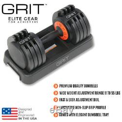 Adjustable Dumbbell (single) 11 to 55 Lbs Fast Adjusting Dial Weights