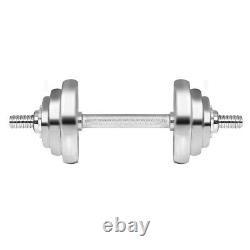 Adjustable Weight Cast Iron Dumbbell Barbell Kit Home Workout Tool Up to 66lbs