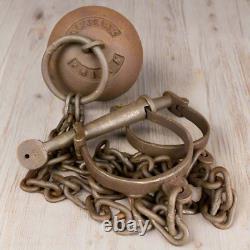 Alcatraz Prison San Francisco Cast Iron Working Ball & Chain (28 Long)