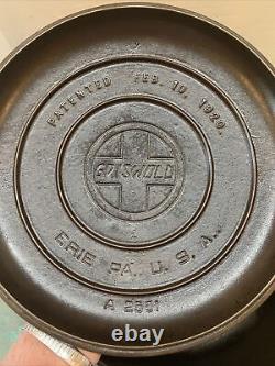 Antiq. Griswold #8 Tite-Top Cast Iron Dutch Oven 1278/Lid A2551 Cleaned/Seasoned