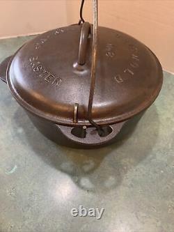 Antiq. Griswold #8 Tite-Top Cast Iron Dutch Oven 1278/Lid A2551 Cleaned/Seasoned