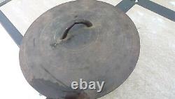 Antique 12 1/2 Gated Cast Iron Chuck Wagon Skillet, Fryer, 20 Lb