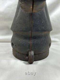 Antique 13 in Cast Iron Decorative Horse Head Hitching Post Topper 16 lbs Lot A