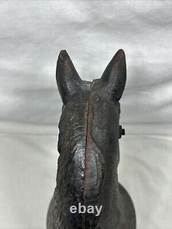 Antique 13 in Cast Iron Decorative Horse Head Hitching Post Topper 16 lbs Lot A