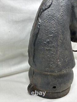Antique 13 in Cast Iron Decorative Horse Head Hitching Post Topper 16 lbs Lot A