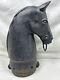 Antique 13 In Cast Iron Decorative Horse Head Hitching Post Topper 16 Lbs Lot B