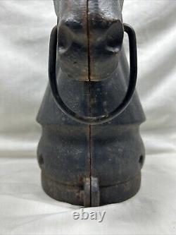 Antique 13 in Cast Iron Decorative Horse Head Hitching Post Topper 16 lbs Lot B
