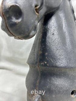 Antique 13 in Cast Iron Decorative Horse Head Hitching Post Topper 16 lbs Lot B