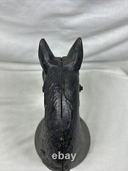 Antique 13 in Cast Iron Decorative Horse Head Hitching Post Topper 16 lbs Lot B