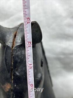 Antique 13 in Cast Iron Decorative Horse Head Hitching Post Topper 16 lbs Lot B