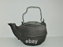 Antique 1870 #7 Cast Iron Kettle P & B Mfg. Nashville Primitive Cabin Farm Decor