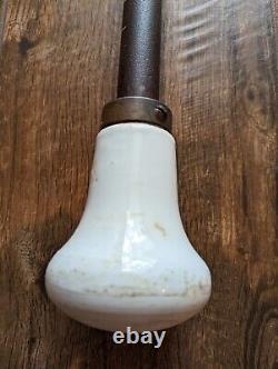 Antique 23 Cast Iron Pestle Wood Handle Marble Head Pharmacy Apothecary 4.5 lbs