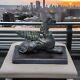 Antique 27.5 Lb 15 Cast Iron Bronze Architectural Griffin Building Topper Decor