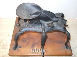 Antique 4 Leg Cast Iron Cherry Stoner Pitter Wooden Base Pat May 15 1866 Works