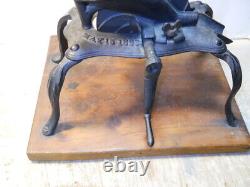 Antique 4 Leg Cast Iron Cherry Stoner Pitter Wooden Base Pat May 15 1866 Works