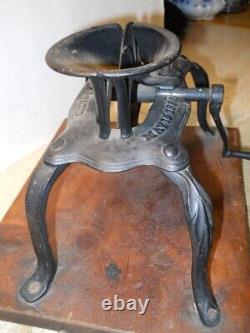 Antique 4 Leg Cast Iron Cherry Stoner Pitter Wooden Base Pat May 15 1866 Works