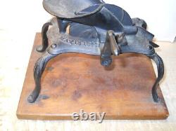 Antique 4 Leg Cast Iron Cherry Stoner Pitter Wooden Base Pat May 15 1866 Works