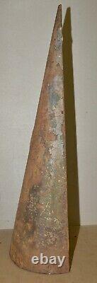 Antique 85 lb blacksmith forming 1/2 cone 35 tall collectible cast iron tool