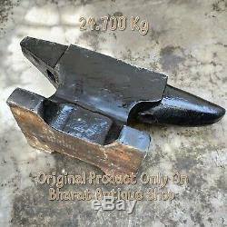 Antique Black Very Heavy Iron Anvil BlackSmith Making Tool Collectible 54 lbs
