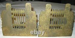 Antique Bradley & Hubbard Cast Iron Guard Dog Art Gate Fence Statue 6lb Bookends