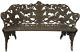 Antique Cast Iron Bench, Fern & Blackberry, Fiske, Nyc, 19th C, 150lb, 54w